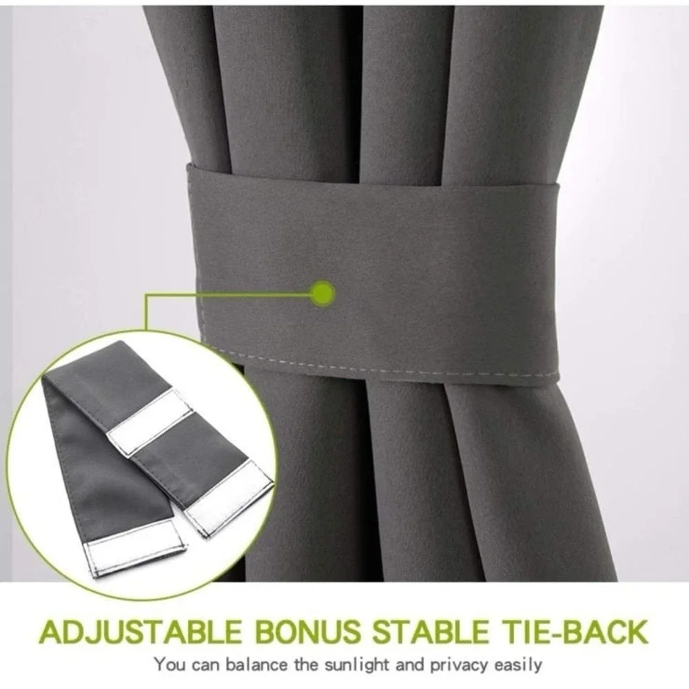 MIULEE Sidelight French Door Blackout Curtain Thermal Insulated Drapes Light Blo